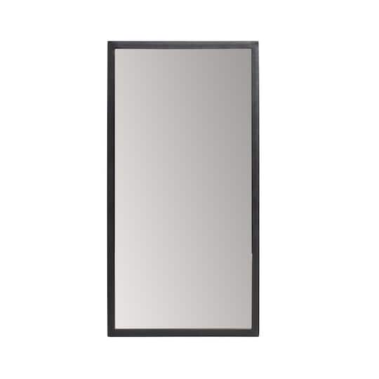 Habitat Mari 24" Black Rectangular Wall Mirror